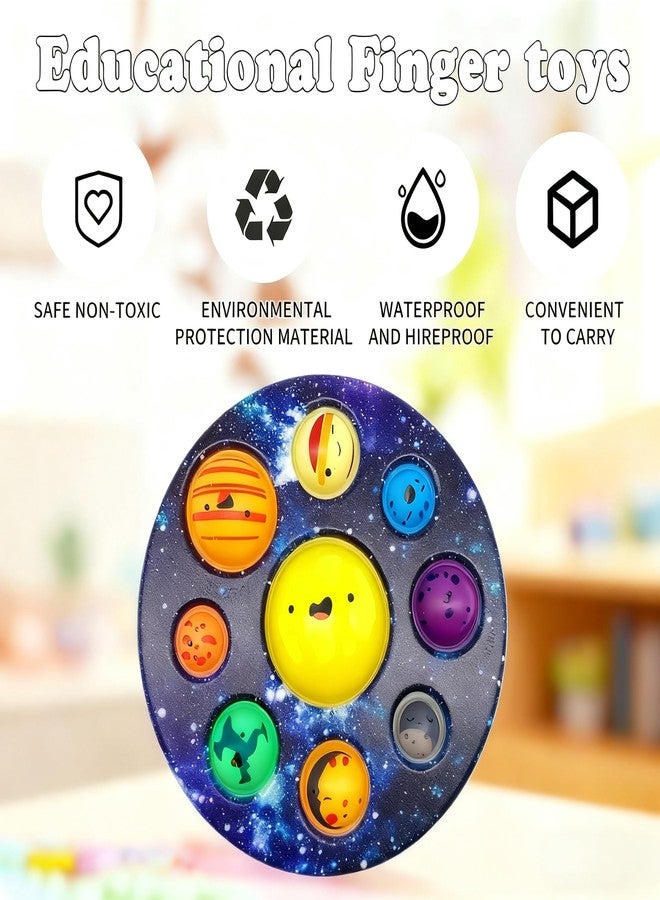 QETRABONE Eight Planet Cave Bubble Push Fidget Toy, Galaxy Cave Digits Fidget Toys, Autistic Adults Simple Anxiety Relief Big Cave, Bubble Early Education Tools Toys - Image 3